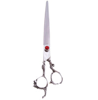 8" Dragon Handle Left Handed Curved Grooming Shears